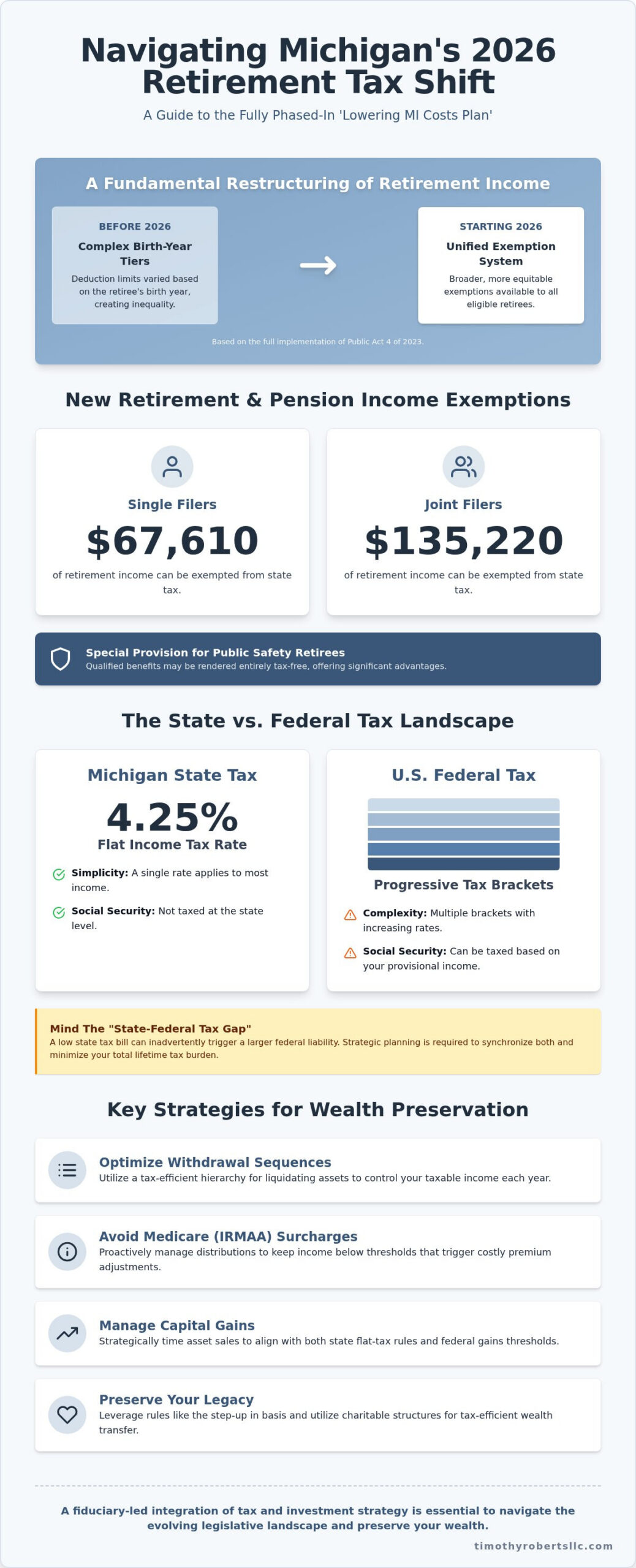 Michigan Retirement Tax Planning: Wealth Preservation 2026